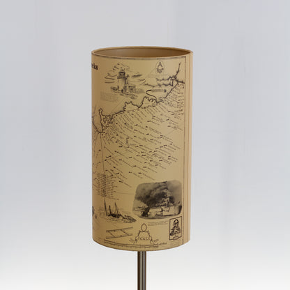 Shipwrecks of Sussex Map Drum Lamp Shade
