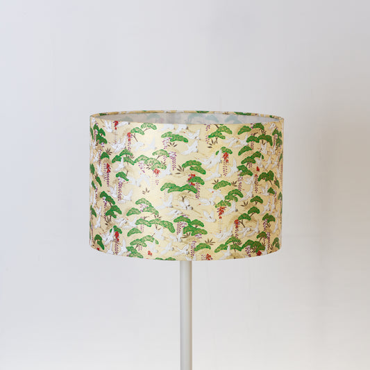 Drum Lamp Shade - W05 ~ Cranes, 30cm(d) x 20cm(h)