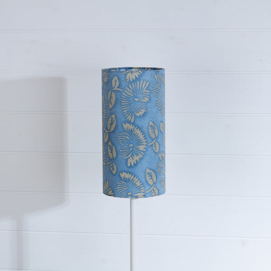 Drum Lamp Shade - B129 ~ Batik Peony Blue, 15cm(diameter)