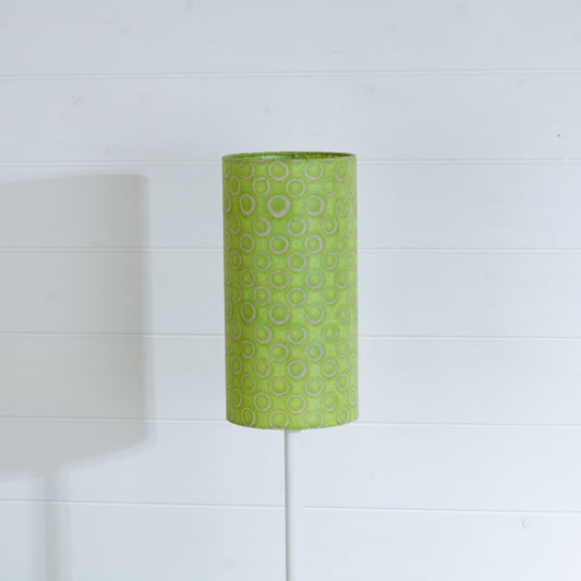 Drum Lamp Shade - P02 - Batik Lime Circles, 15cm(diameter)