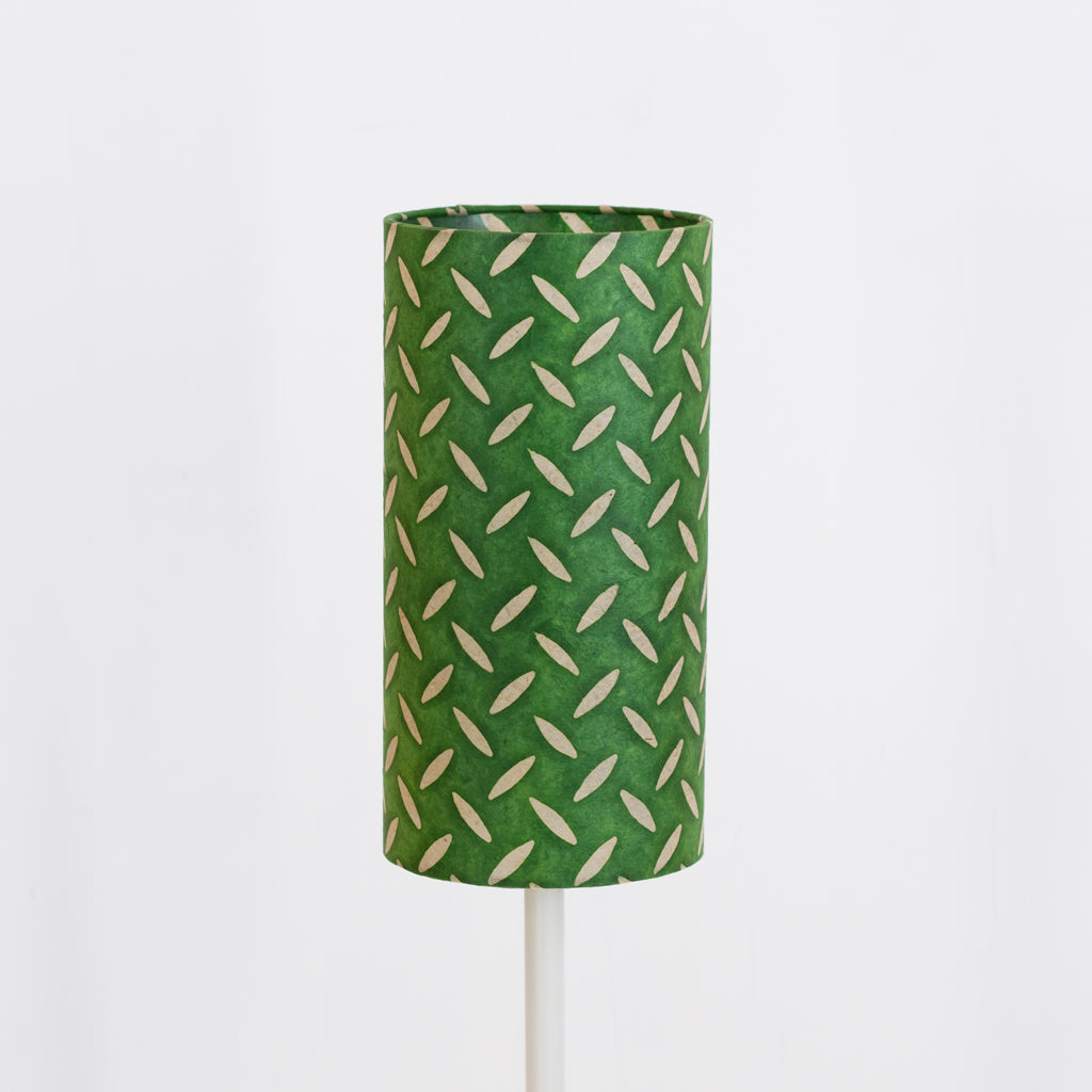 Drum Lamp Shade - P96 ~ Batik Tread Plate Green, 15cm(diameter)
