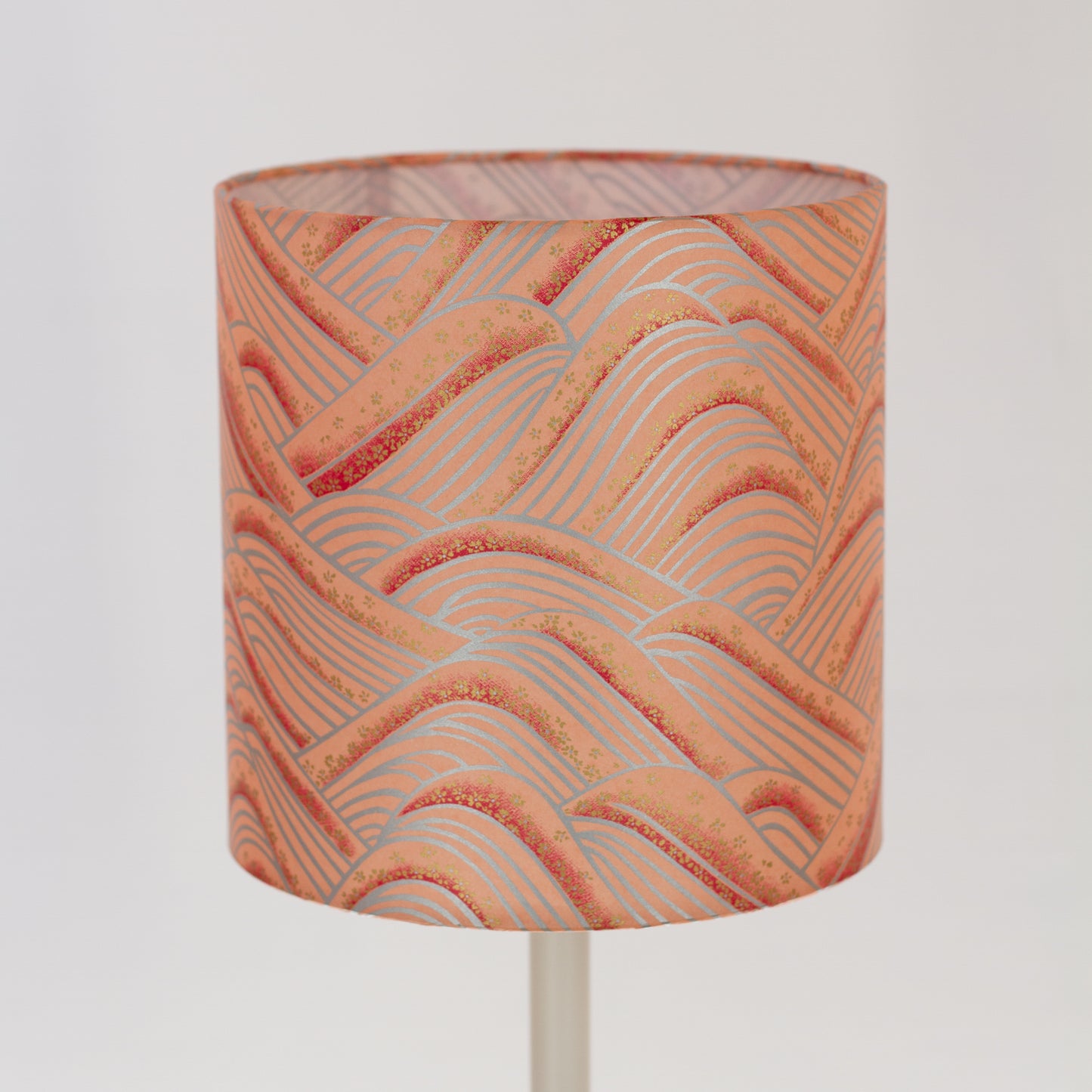 Drum Lamp Shade - W09 ~ Peach Hills, 20cm(d) x 20cm(h)