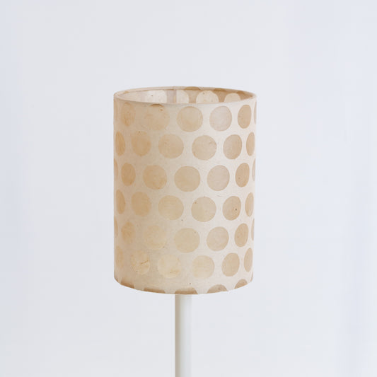 Drum Lamp Shade - P85 ~ Batik Dots on Natural, 15cm(diameter)