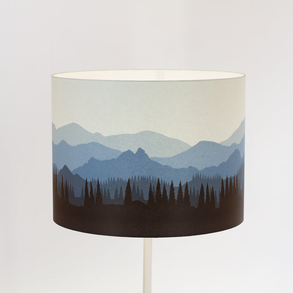 Landscape #4 Print Drum Lamp Shade 40cm(d) x 30cm(h) - 9 Colour Options