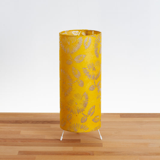 Free Standing Table Lamp Small - B120 - Batik Peony Yellow