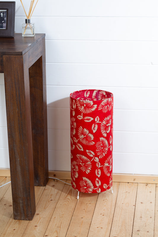 Free Standing Table Lamp Large - B118 Batik Peony Red