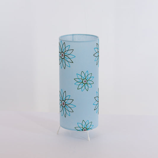 Free Standing Table Lamp Small - P45 ~ Embroidered Aqua