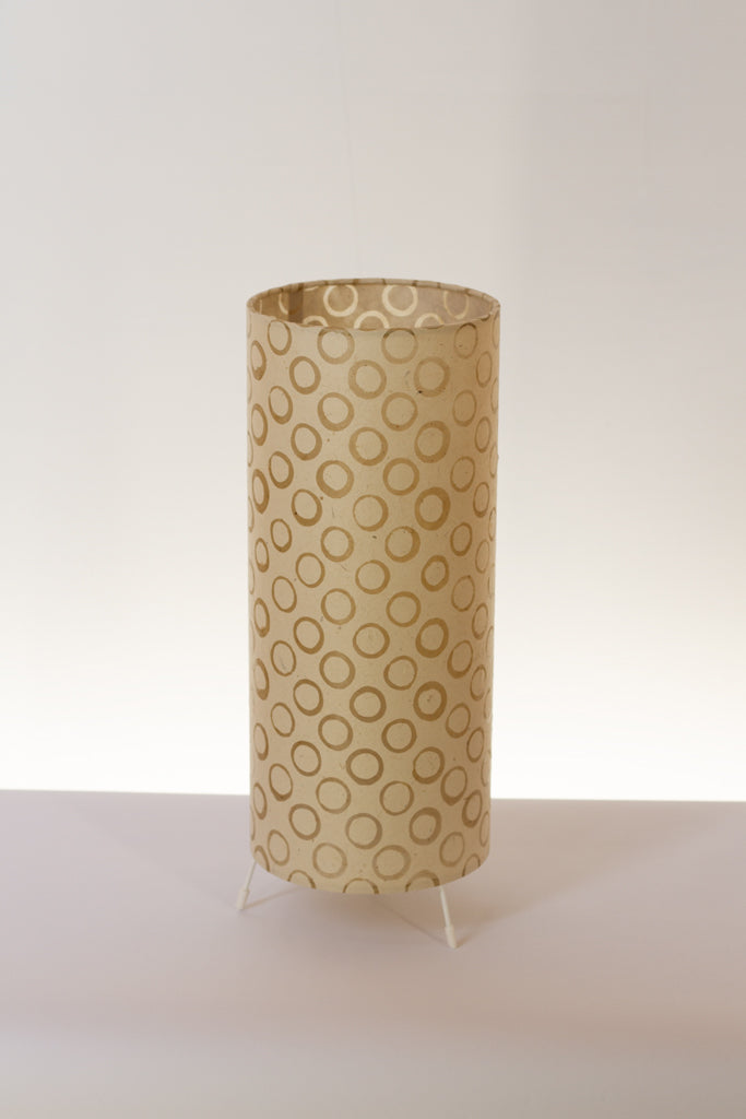Free Standing Table Lamp Small - P74 ~ Batik Natural Circles
