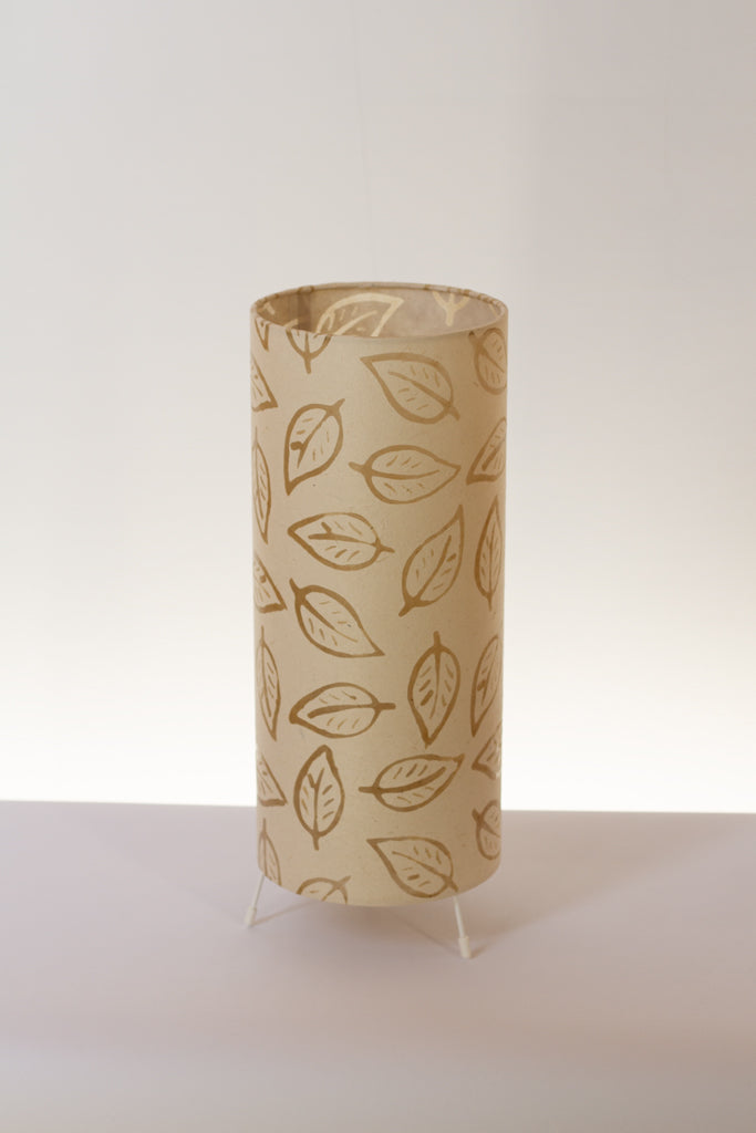 Free Standing Table Lamp Small - P28 ~ Batik Leaf on Natural