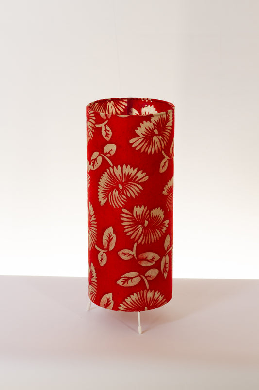 Free Standing Table Lamp Small - B118 - Batik Peony Red