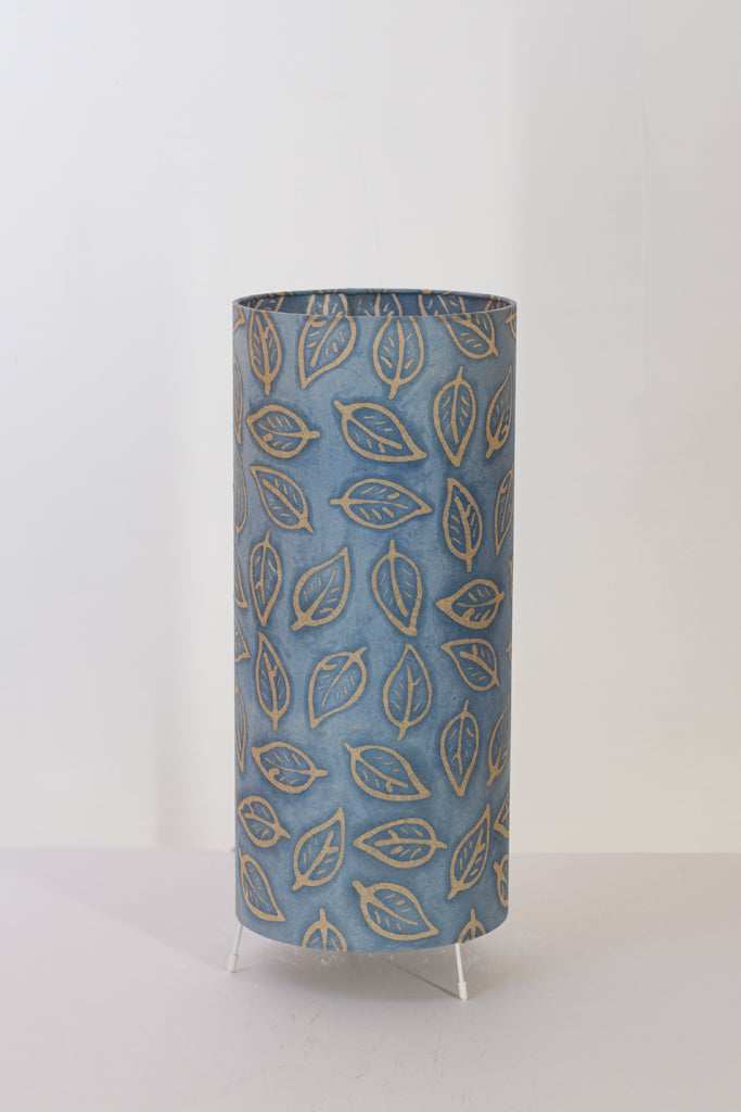 Free Standing Table Lamp Large - P31 ~ Batik Leaf on Blue