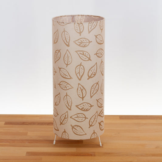 Free Standing Table Lamp Large - P28 ~ Batik Leaf on Natural