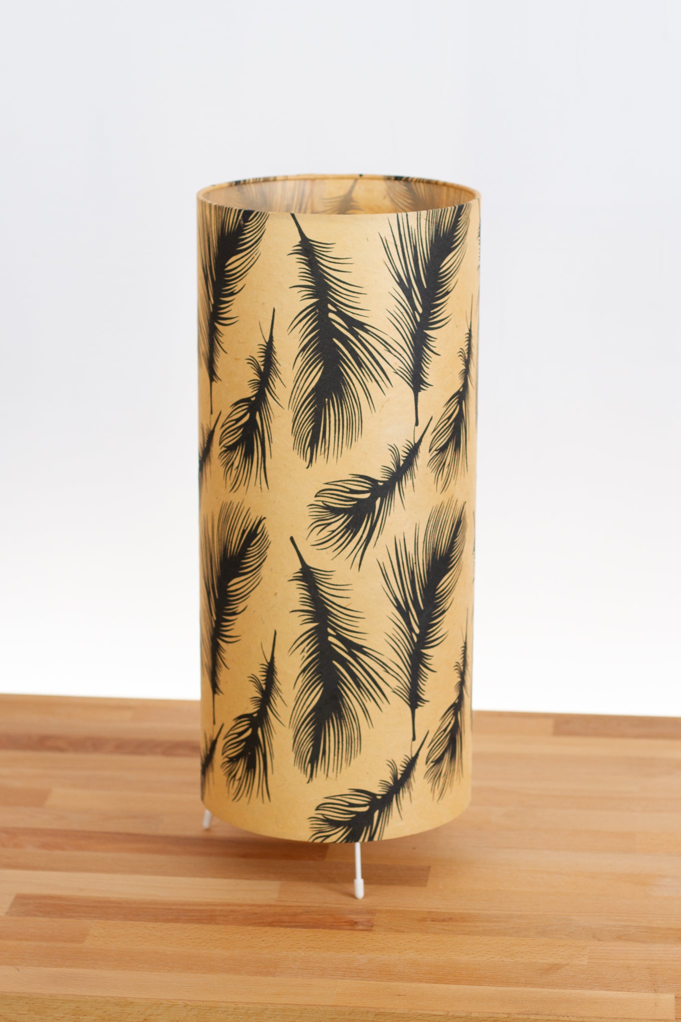 Free Standing Table Lamp Large - B102 - Black Feather