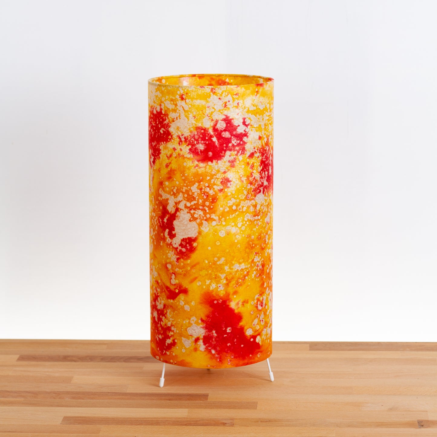 Free Standing Table Lamp Large - B112 ~ Batik Lava Red/Orange