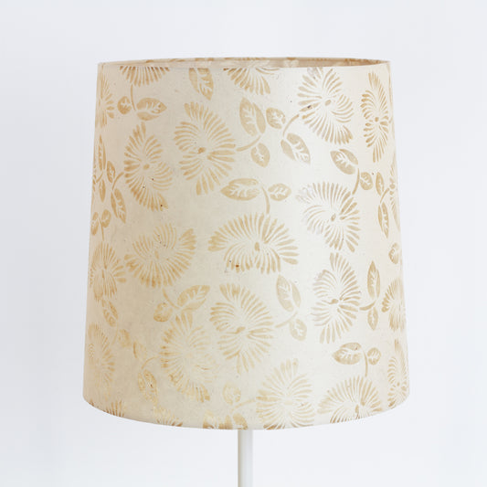 Extra Large Conical Lampshade 35cm(top) x 40cm(bottom) x 40cm(height) in P09 ~ Batik Peony on Natural