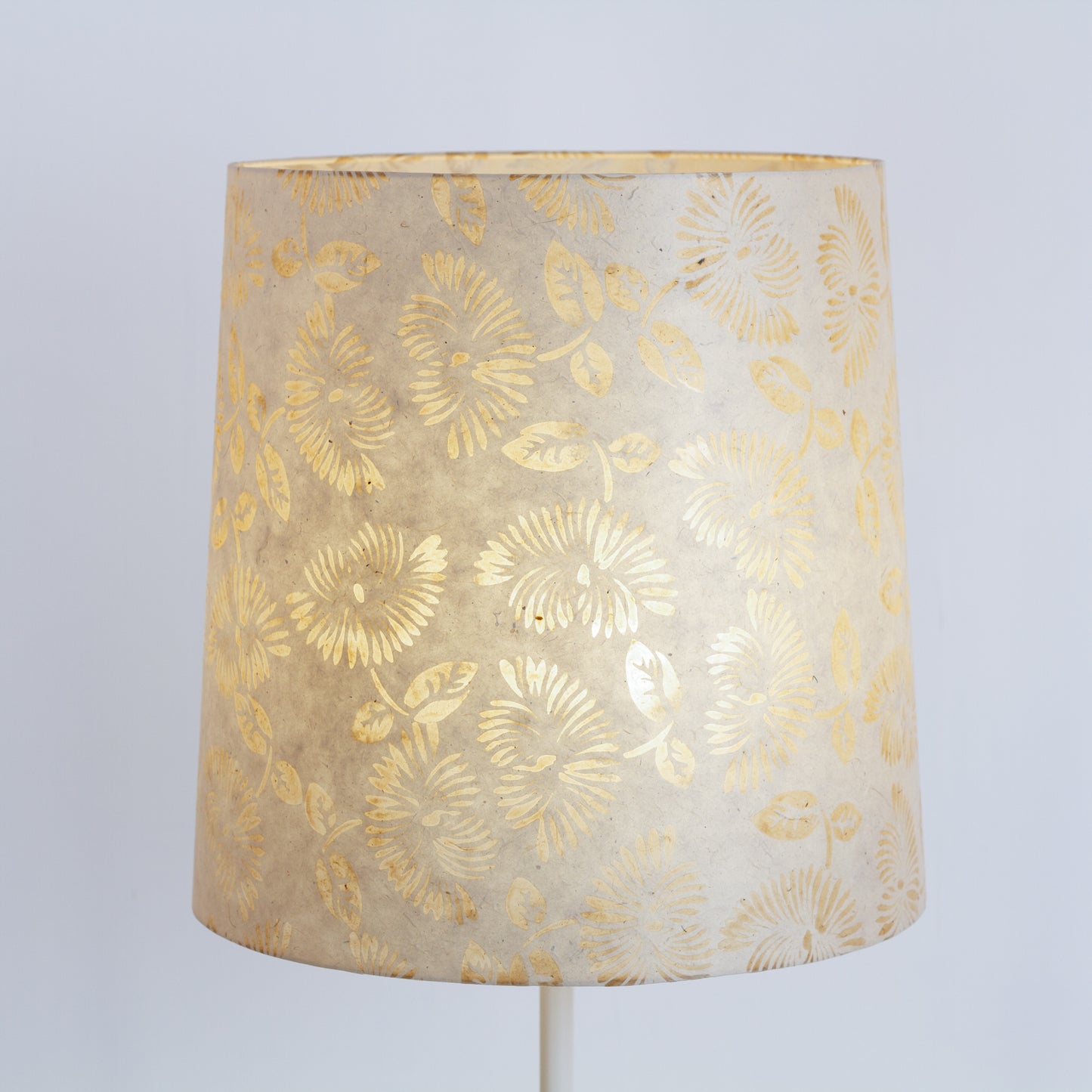 Extra Large Conical Lampshade 35cm(top) x 40cm(bottom) x 40cm(height) in P09 ~ Batik Peony on Natural