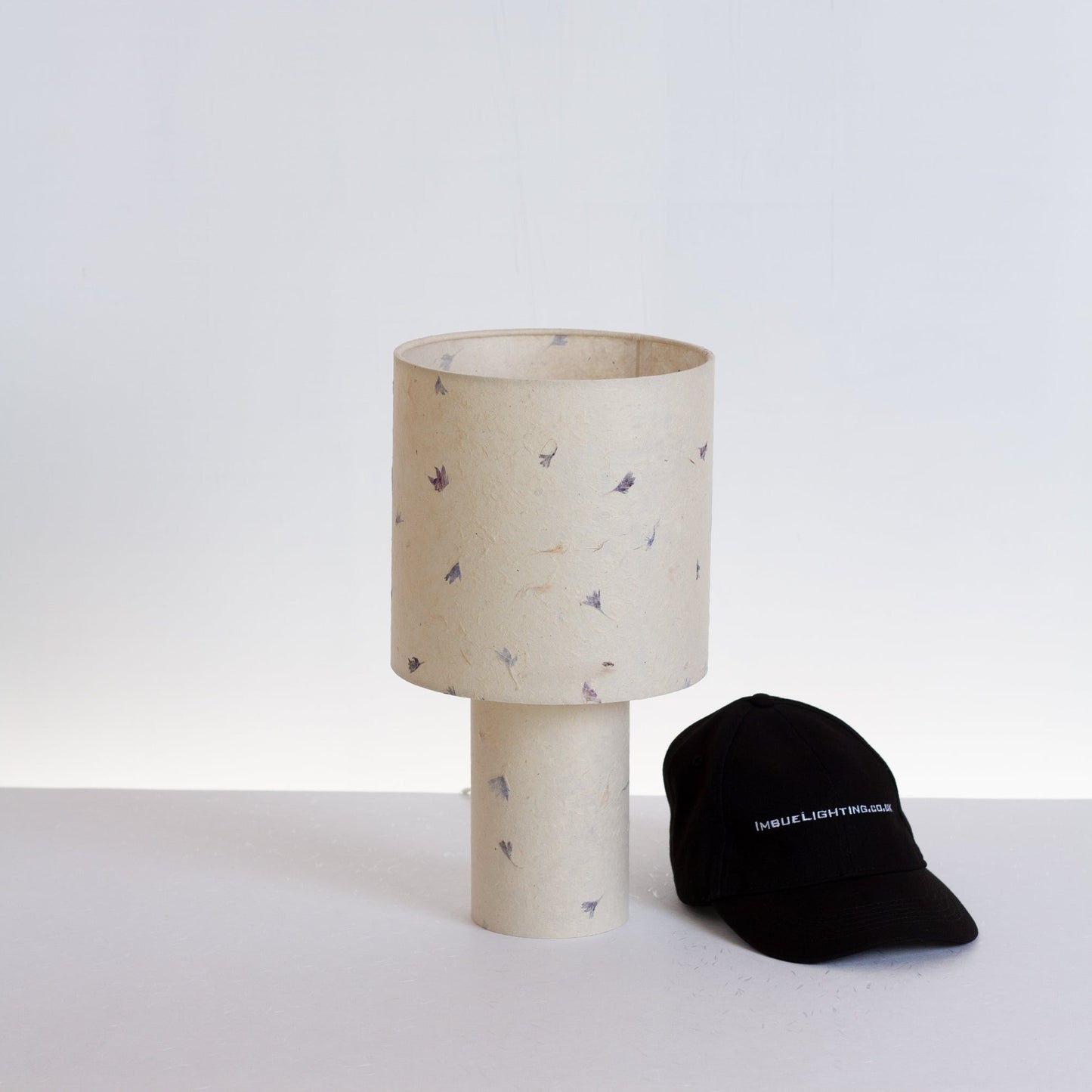 Matching Table Lamp Small with Drum Lamp Shade ~ Cornflower Petals (P34)
