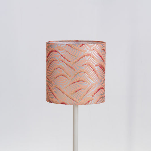 Oval Lamp Shade - W09 ~ Peach Hills, 20cm(w) x 20cm(h) x 13cm(d)