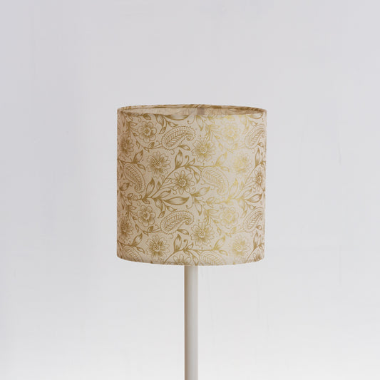Oval Lamp Shade - P69 - Garden Gold on Natural, 20cm(w) x 20cm(h) x 13cm(d)