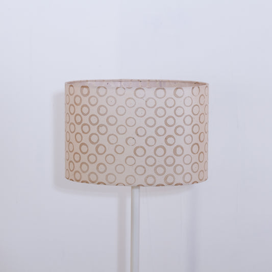 Oval Lamp Shade - P74 - Batik Natural Circles, 30cm(w) x 20cm(h) x 22cm(d)