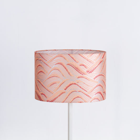 Oval Lamp Shade - W09 ~ Peach Hills, 30cm(w) x 20cm(h) x 22cm(d)