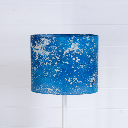 Oval Lamp Shade - B113 ~ Batik Ocean Blues, 30cm(w) x 25cm(h) x 22cm(d)