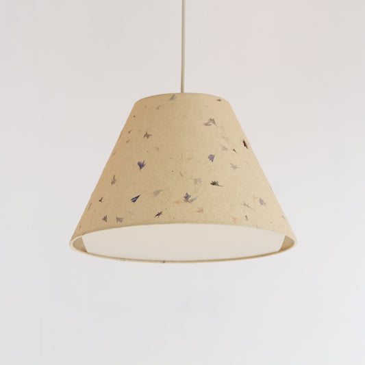 Conical Lamp Shade - P34 - Cornflower Petals, 15cm Top, 35cm Bottom, 22cm Height