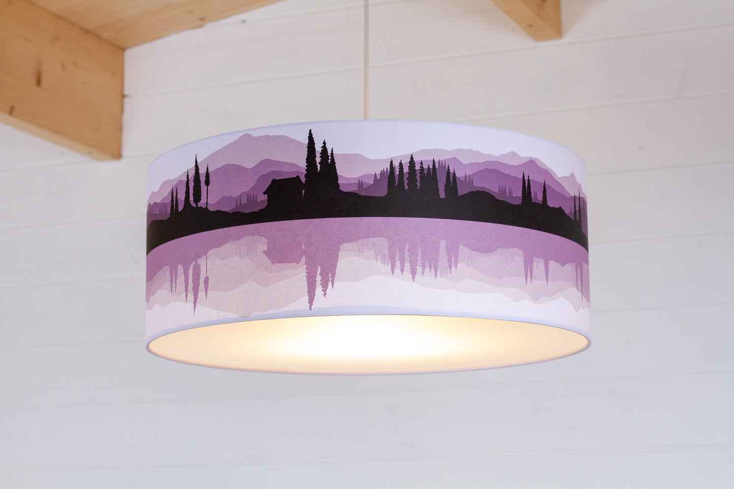 Landscape Reflection #3 Print Lampshade (Drum Lamp Shade 50cm(d) x 20cm(h) 9 Colour options