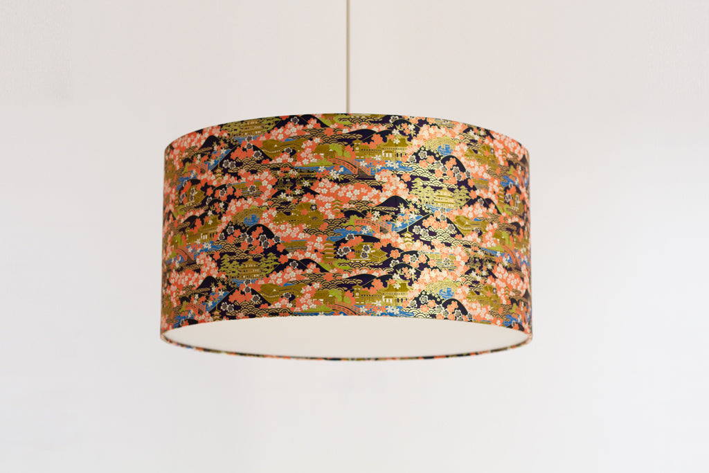 Drum Lamp Shade - W06 - Kyoto, 50cm(d) x 25cm(h)