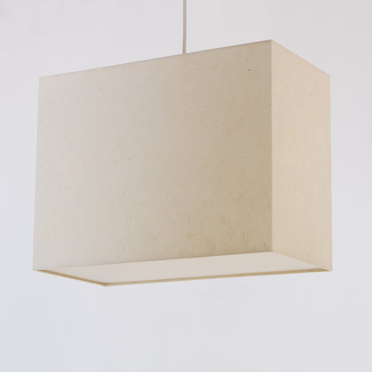 Rectangle Lamp Shade - P54 - Natural Lokta, 40cm(w) x 30cm(h) x 20cm(d)