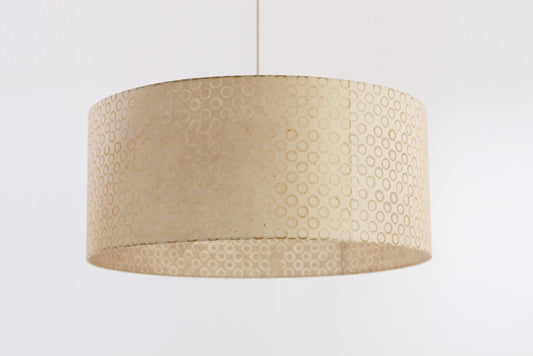 Drum Lamp Shade - P74 - Batik Natural Circles, 70cm(d) x 30cm(h)