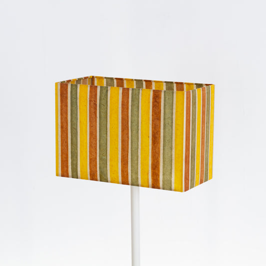 Rectangle Lamp Shade - P06 - Batik Stripes Autumn, 30cm(w) x 20cm(h) x 15cm(d)