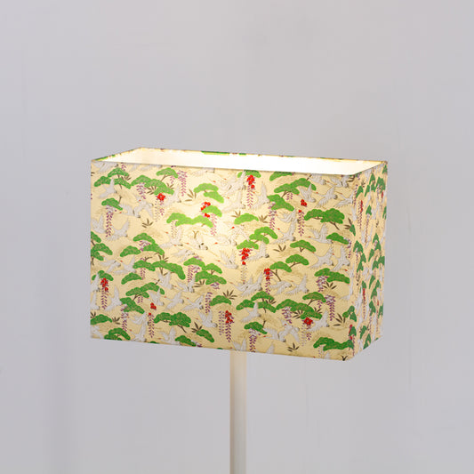 Rectangle Lamp Shade - W05 ~ Cranes, 30cm(w) x 20cm(h) x 15cm(d)
