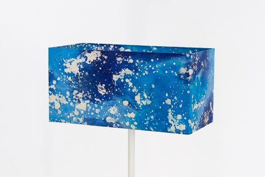 Rectangle Lamp Shade - B113 ~ Batik Ocean Blues, 40cm(w) x 20cm(h) x 20cm(d)