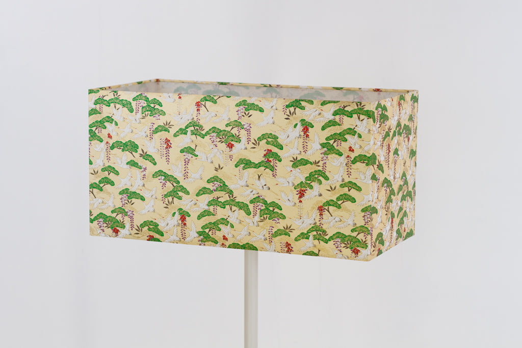 Rectangle Lamp Shade - W05 ~ Cranes, 40cm(w) x 20cm(h) x 20cm(d)