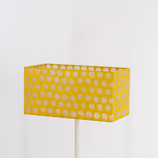 Rectangle Lamp Shade - P86 ~ Batik Dots on Yellow, 40cm(w) x 20cm(h) x 20cm(d)