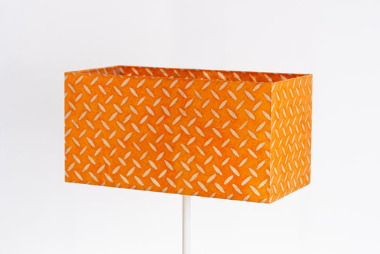 Rectangle Lamp Shade - P91 - Batik Tread Plate Orange, 50cm(w) x 25cm(h) x 25cm(d)