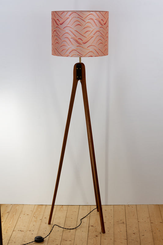 Sapele Tripod Floor Lamp - W09 ~ Peach Hills