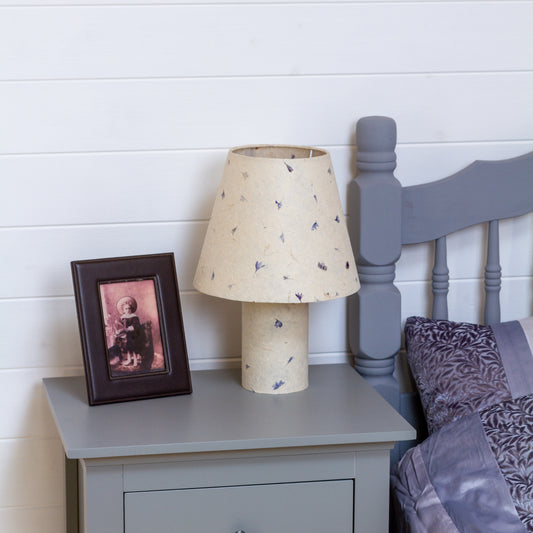 Matching Table Lamp (Small) with Conical Lamp Shade ~ Cornflower Petals (P34)