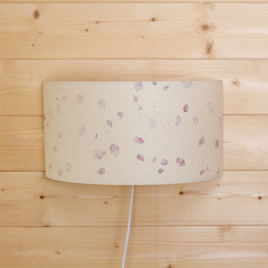 Wall Light - P33 - Rose Petals on Natural Lokta, 36cm(wide) x 20cm(h)