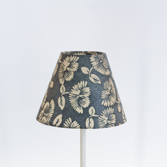 Conical Lamp Shade B119 ~ Batik Peony Grey, 15cm(top) x 30cm(bottom) x 22cm(height)