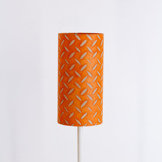 Drum Lamp Shade - P91 ~ Batik Tread Plate Orange, 15cm(diameter)