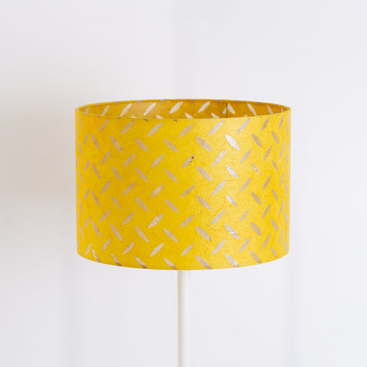 Drum Lamp Shade - P89 ~ Batik Tread Plate Yellow, 30cm(d) x 20cm(h)