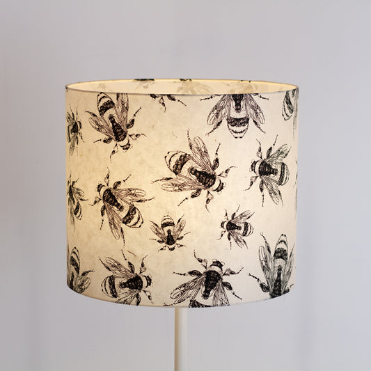 Drum Lamp Shade - P42 ~ Bees Screen Print, 35cm(d) x 30cm(h)