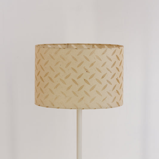 Oval Lamp Shade - P10 - Batik Tread Plate Natural, 30cm(w) x 20cm(h) x 22cm(d)