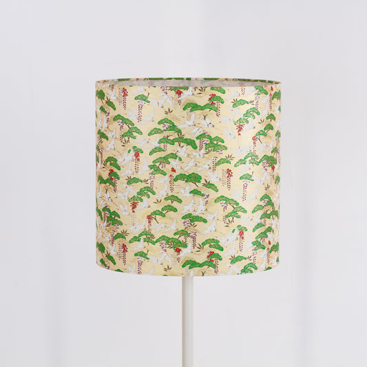 Oval Lamp Shade - W05 ~ Cranes, 30cm(w) x 30cm(h) x 22cm(d)