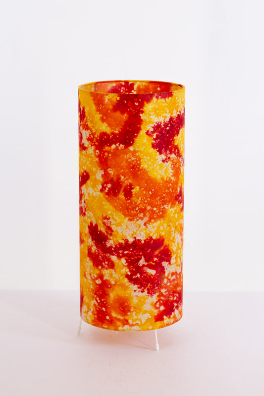 Free Standing Table Lamp Large - B112 ~ Batik Lava Red/Orange