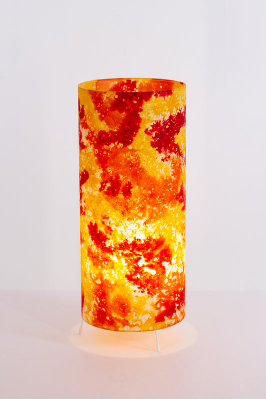 Free Standing Table Lamp Large - B112 ~ Batik Lava Red/Orange
