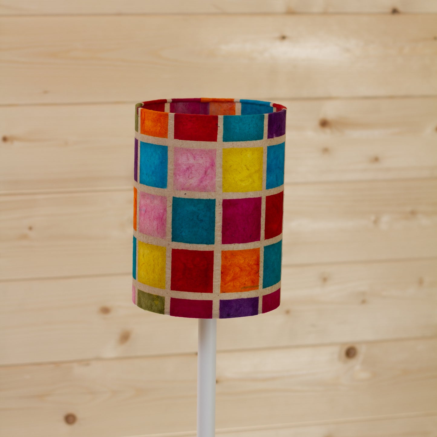 Drum Lamp Shade - P01 ~ Batik Multi Square, 15cm(diameter)