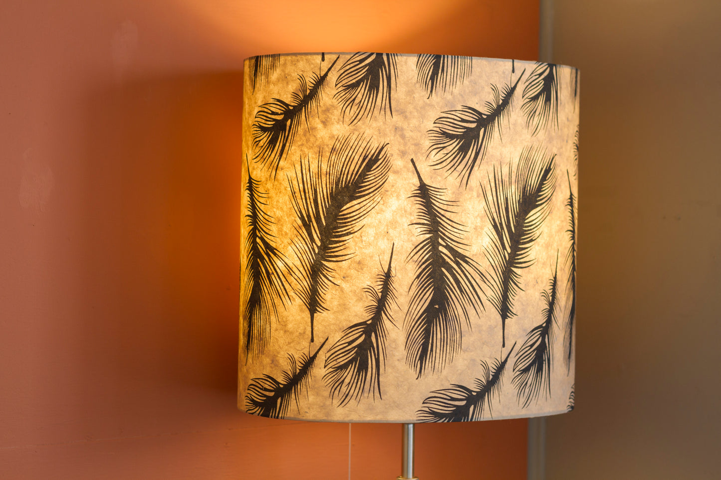 3 Tier Lamp Shade - B102 - Black Feather, 50cm x 20cm, 40cm x 17.5cm & 30cm x 15cm